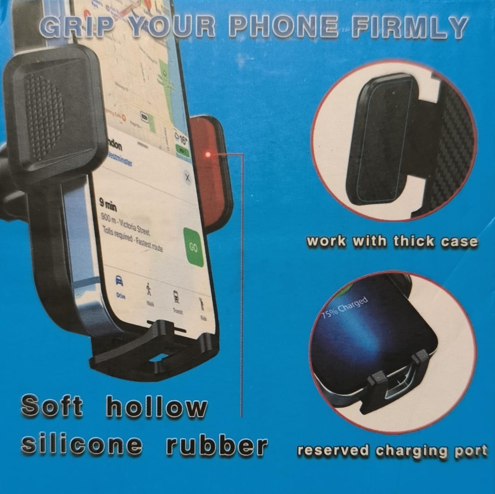 Premium Car Mobile Phone Holder - Full Curved with Flexible Arm (10007742) - Electromann SA