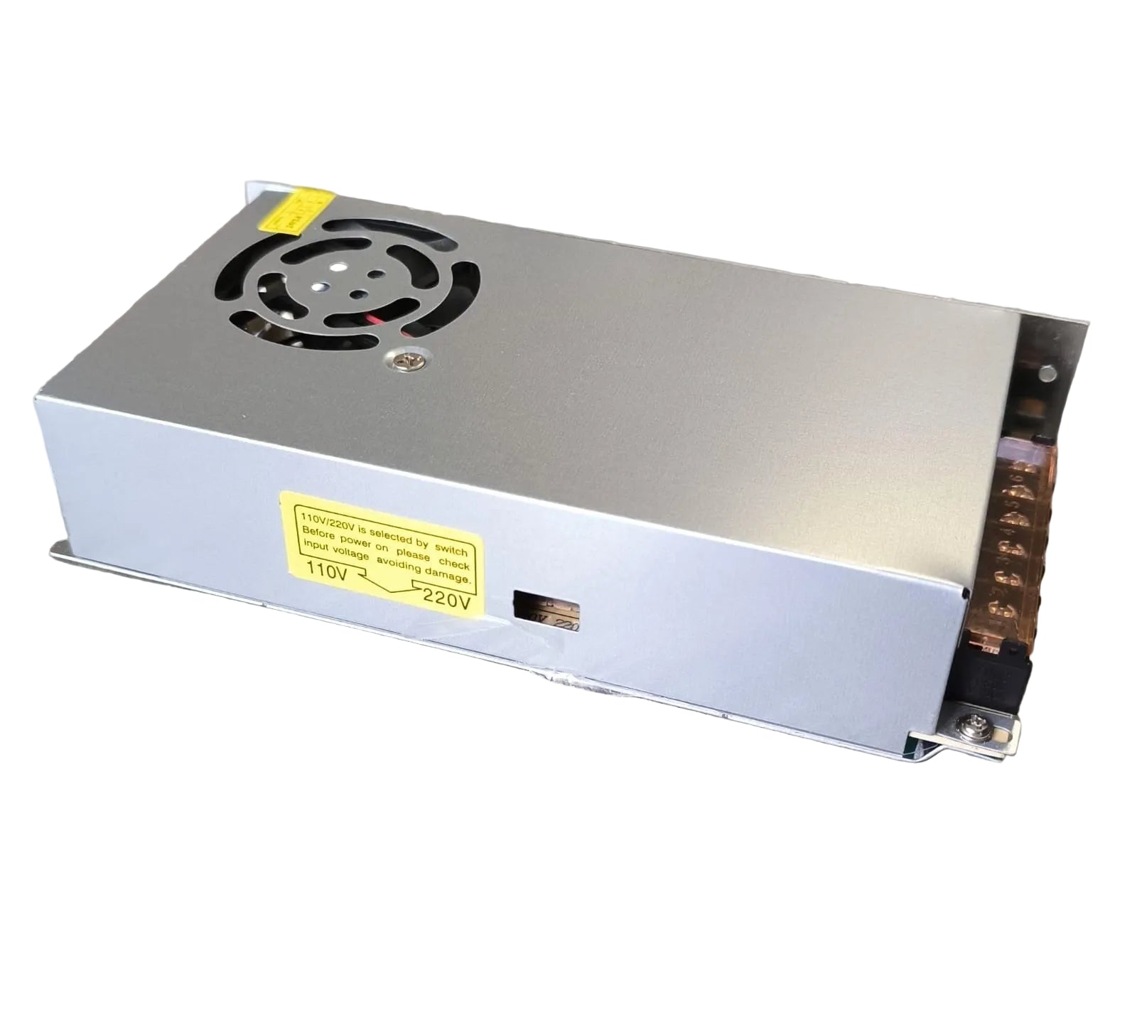 Power supply unit on a wooden surface