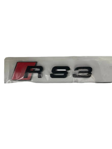 3D BLACK ABS Adhesive Audi Trunk Letters For RS3/S3 (10008051)