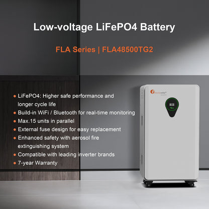 Felicity Solar 25kWh 48V 500Ah LiFePO₄ Floor Mount Lithium Battery (FLA Series) (10009049)