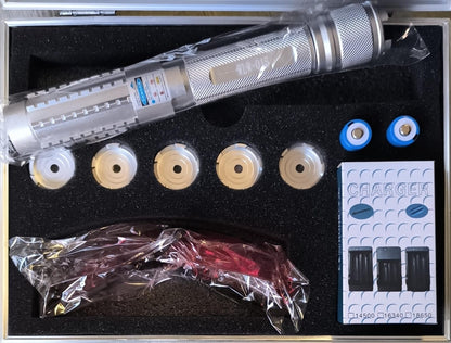 Powerful 1000mw 450nm Blue Laser Pointer for Presentations and Outdoor Activities - Electromann SA