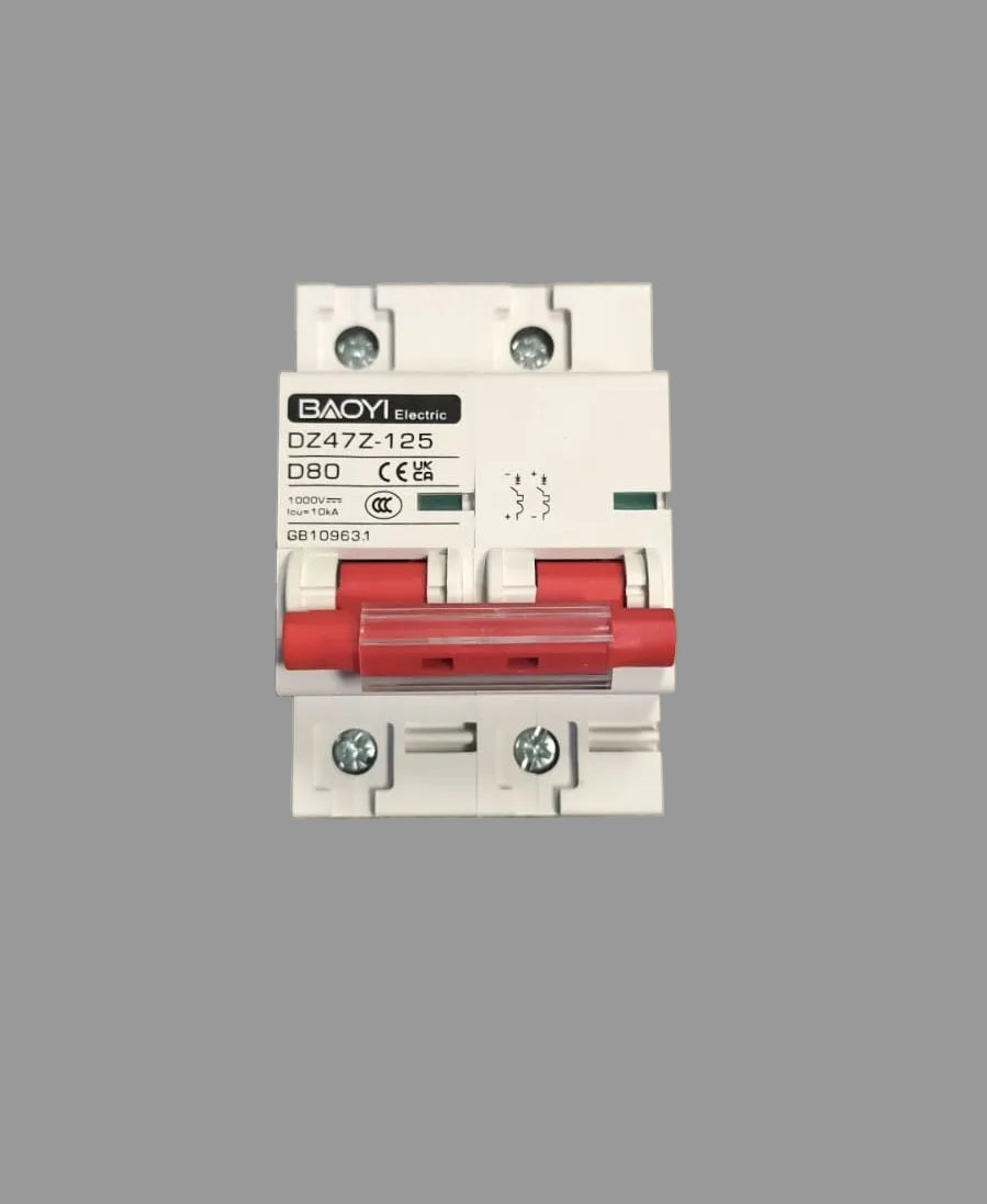 Electrical circuit breaker on a wooden floor