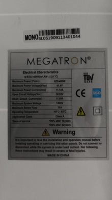 Megatron 460W Mono Solar Panel - High-Performance & Durable Solar Panel (10008227)