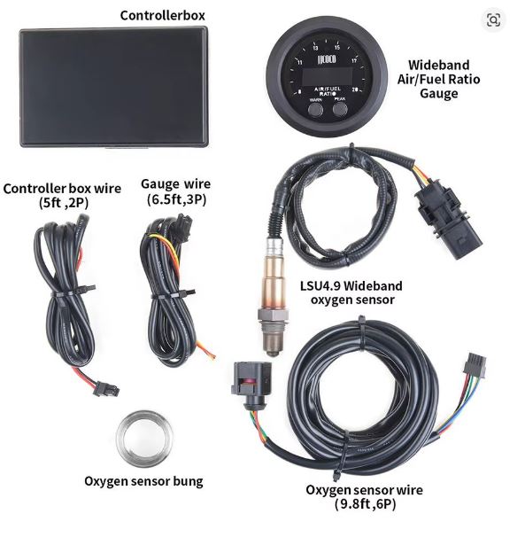 Universal 12V 52MM Air Fuel Ratio Gauge Ultra-Thin Round S-Series (10008963) - Electromann SA
