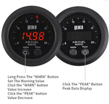 Universal 12V 52MM Air Fuel Ratio Gauge Ultra-Thin Round S-Series (10008963) - Electromann SA