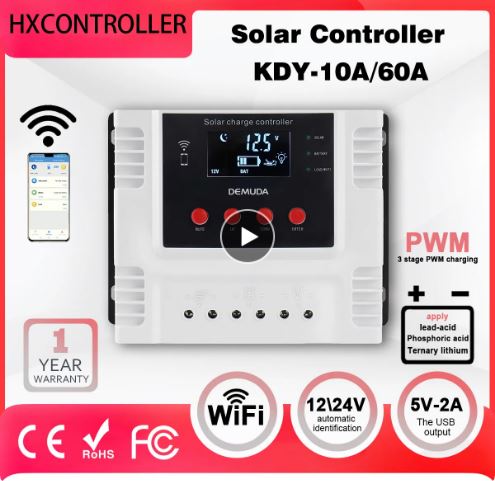 Efficient and Convenient Smart Wifi Solar Charge Controller for 12V/24V/48V 50A Lithium and Lead-Acid Batteries