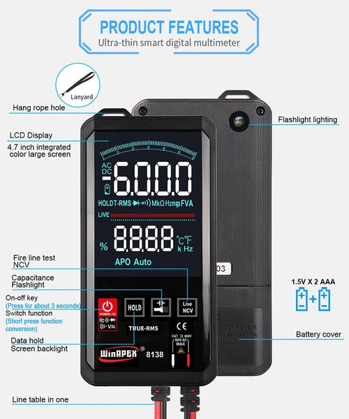 WinAPEX ET8136 Touch Screen Digital Automatic Multimeter