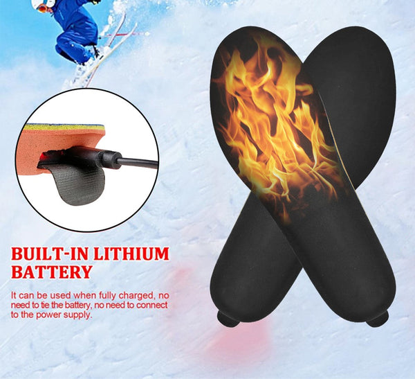 USB Remote Controlled Electric Heated Shoe Insole Kit - Keep Your Feet Warm in Cold Weather