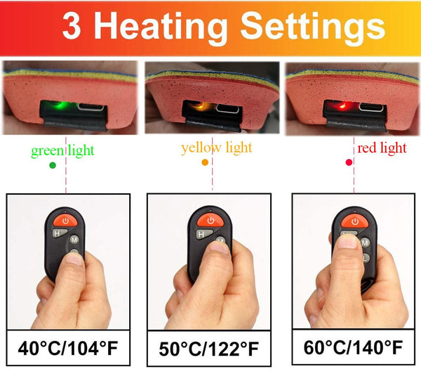 USB Remote Controlled Electric Heated Shoe Insole Kit - Keep Your Feet Warm in Cold Weather