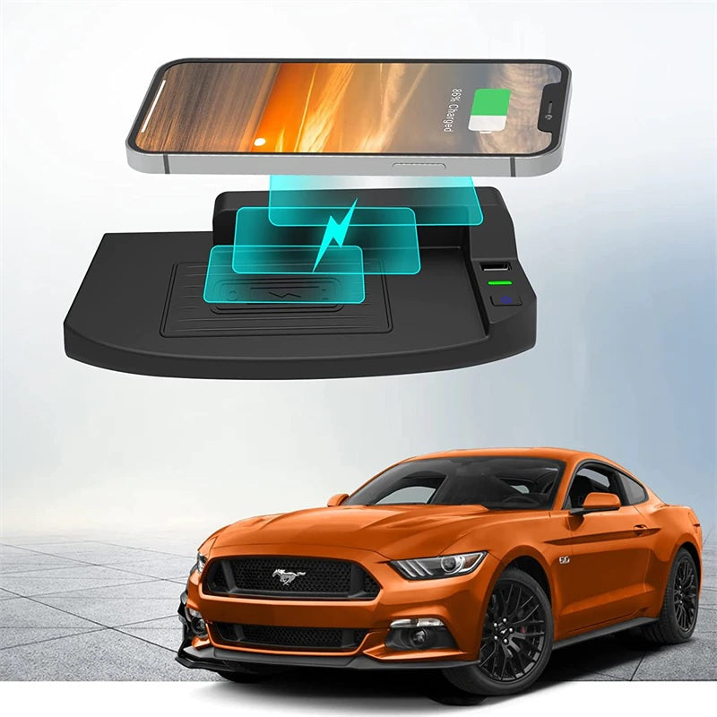 Wireless Mobile Phone Charger for Ford Mustang 2015-2021