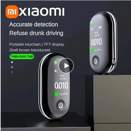 Xiaomi Portable Mini Digital Breath Alcohol Tester Breathalyzer with LCD Display