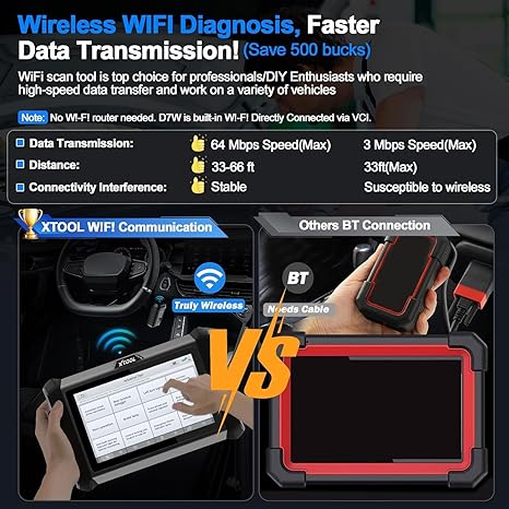 XTOOL D7W Automotive Bidirectional Wireless Wifi Diagnostic Scan Tool