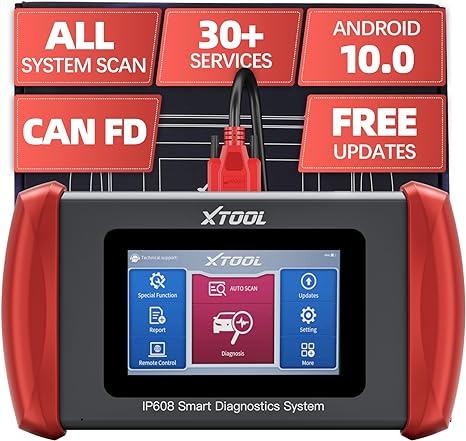 XTOOL IP608 Automotive Diagnostic Scan Tool - FREE Software Updates