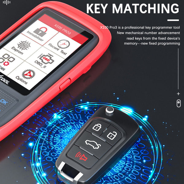 I-XTOOL X100 PRO3 Auto IMMO Key Programming Code Reader kanye ne-Engine Diagnostic Scanner 