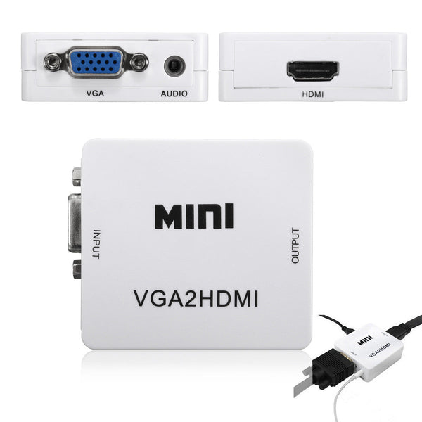 1080P Mini VGA to HDMI Converter - Connect VGA-enabled devices to HDMI displays in full HD resolution