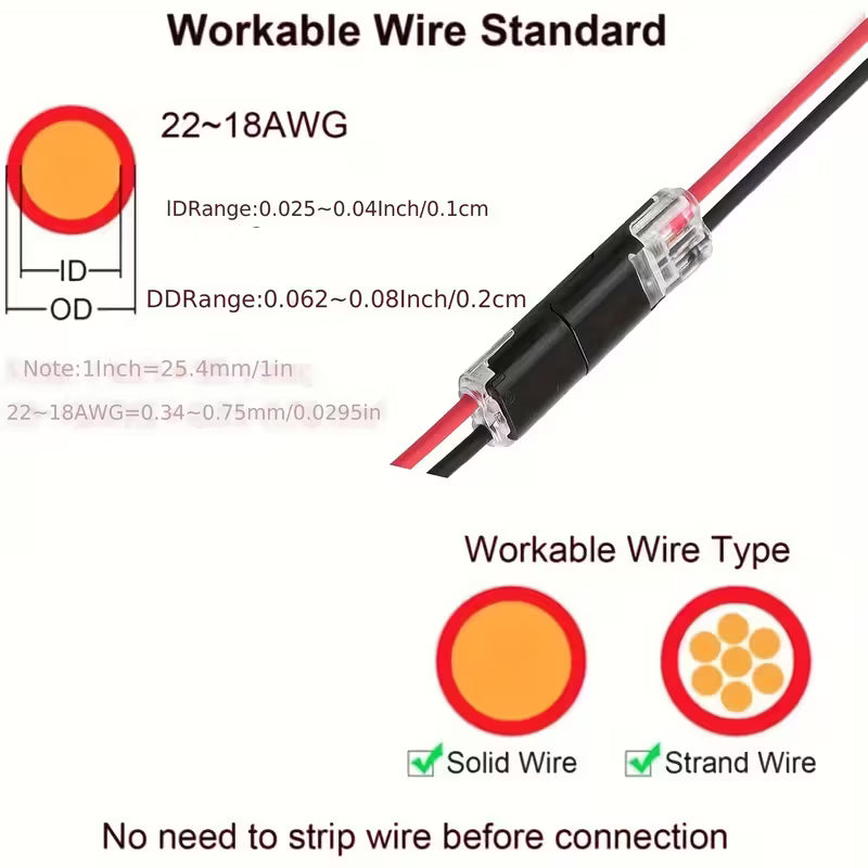 2Pc 2 Pin Waterproof Electrical Snap Connector Set - Electromann SA