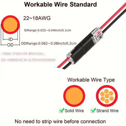 2Pc 2 Pin Waterproof Electrical Snap Connector Set - Electromann SA