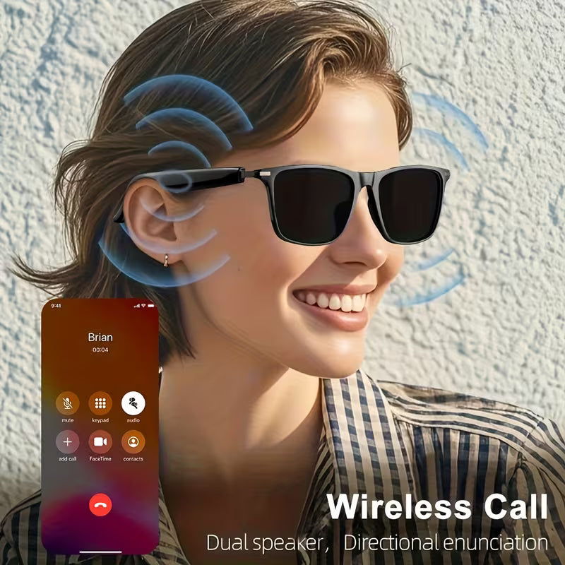 Smart Glasses with Wireless HIFI Headphones, Dual Speaker, Touch Control (10007858)