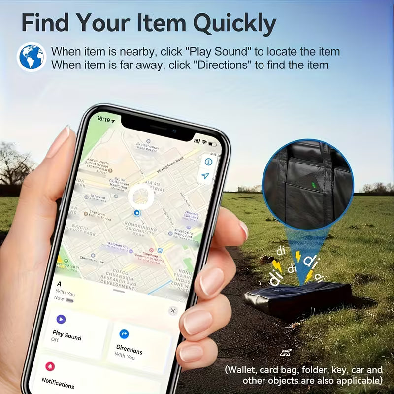 Ultra-Thin Smart Key Wallet Tracker (10007902) - Electromann SA