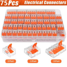 75pcs Orange Quick-Connect Electrical Terminal Blocks (10005445)