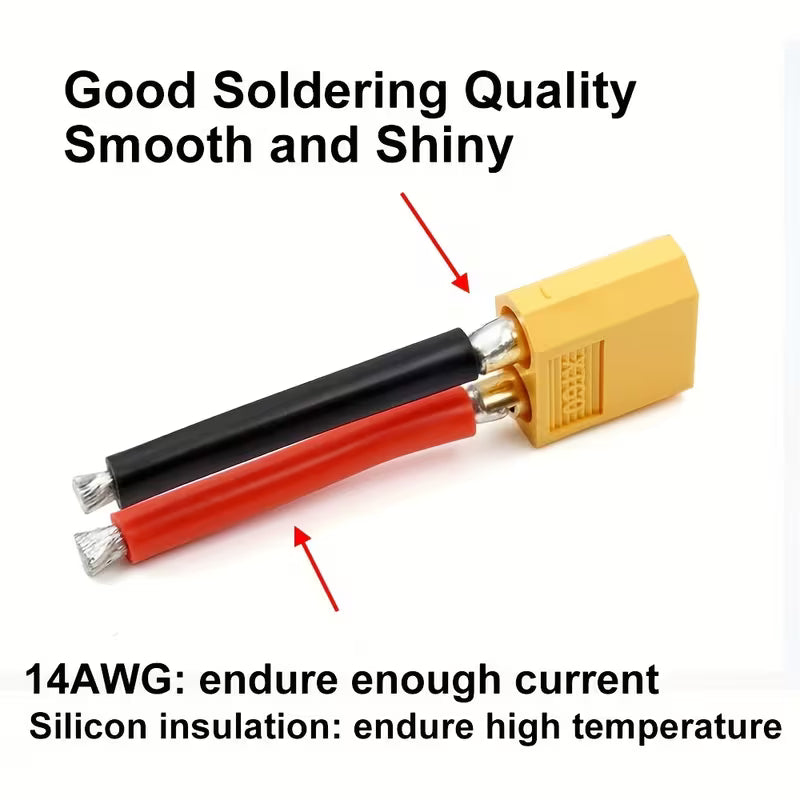 XT60 500V 25A Male & Female Bullet Connectors Plug Sockets (10004057) - Electromann SA