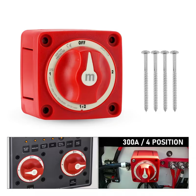 M-Series 12-32V 100-300A Mini Isolator Switch (10000866) - Electromann SA