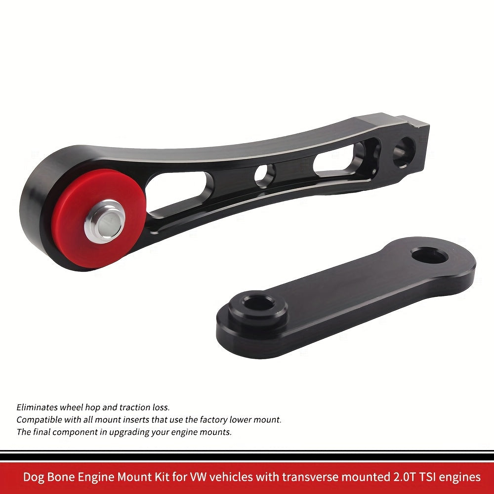 1pc VW Dog Bone Engine Mount Kit, Front Position, Compatible with Transverse 2.0T Engines, Includes Mount Body, Aluminum Washers, and Torque Mount Bolt (10007657) - Electromann SA