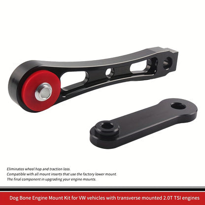1pc VW Dog Bone Engine Mount Kit, Front Position, Compatible with Transverse 2.0T Engines, Includes Mount Body, Aluminum Washers, and Torque Mount Bolt (10007657) - Electromann SA