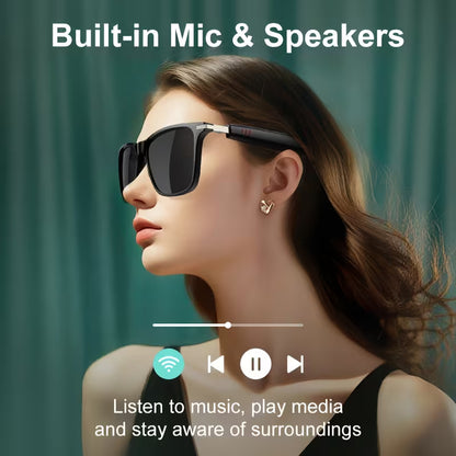 Smart Glasses with Wireless HIFI Headphones, Dual Speaker, Touch Control (10007858)