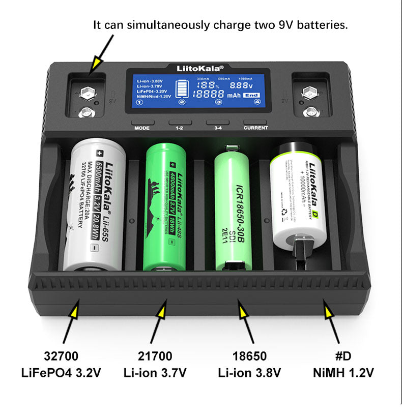 Liitokala Lii-D4XL Smart Multiple Slot Charger (10008397)
