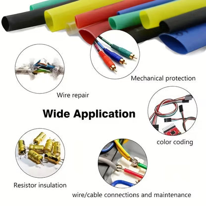 328pcs 2:1 Polyolefin Heat Shrink Tubing - Electromann SA