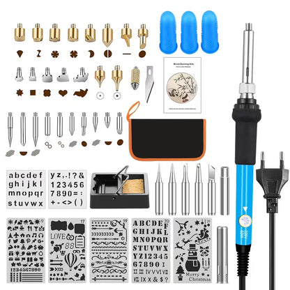 45Pcs 60W Adjustable Temperature Electric Soldering Pyrography Iron Set (10000458) - Electromann SA