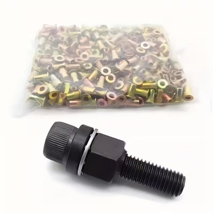 165pcs Blind Rivet Nut M3 M4 M5 M6 M8 M10 M12 Rivnut Carbon Steel Flat Head Threaded Insert Nut Kit (10004594) - Electromann SA