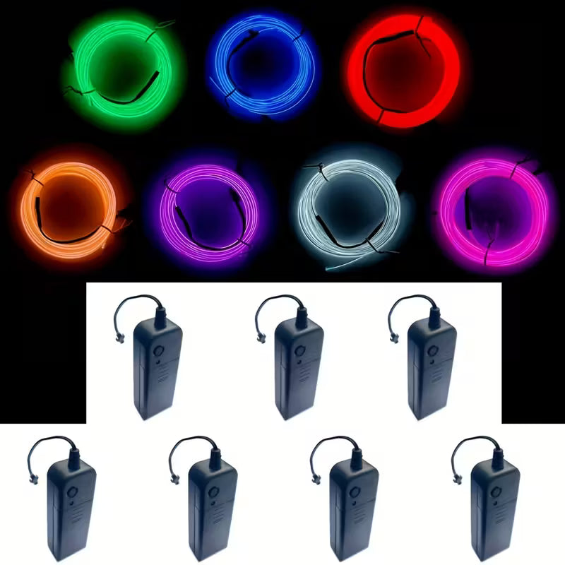 7pcs 5meter Mixed Color Electroluminescent Neon Lights (10007852) (PRE-ORDER) - Electromann SA