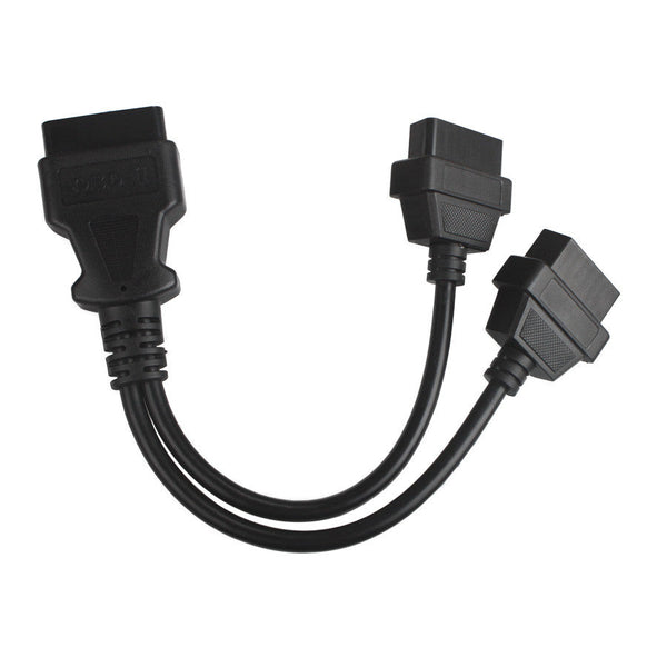 OBD2 One to Two Auto Conversion Plug Separator with Two Full 16 Pin Cables