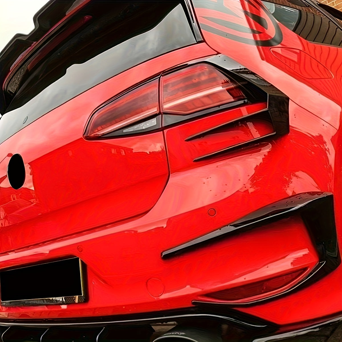 Glossy Black VW Golf MK7.5 GTI R GTD 2013-2020 Car Rear Bumper Splitter Canard (10007655) - Electromann SA