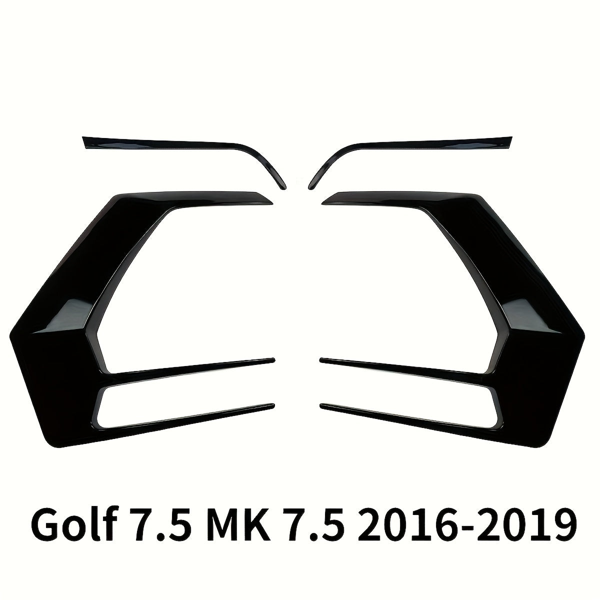 Glossy Black VW Golf MK7.5 GTI R GTD 2013-2020 Car Rear Bumper Splitter Canard (10007656) - Electromann SA
