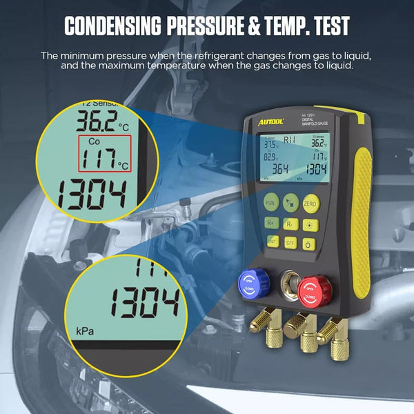 Autool LM120+ Digital Manifold Gauge