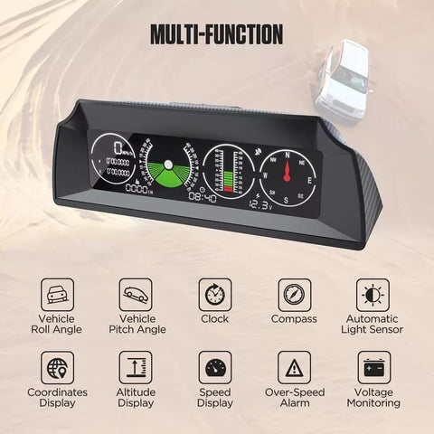 Autool 4×4 X90 GPS Car Slope Meter - Real-Time Slope Measurement Tool for Off-Roading Adventures