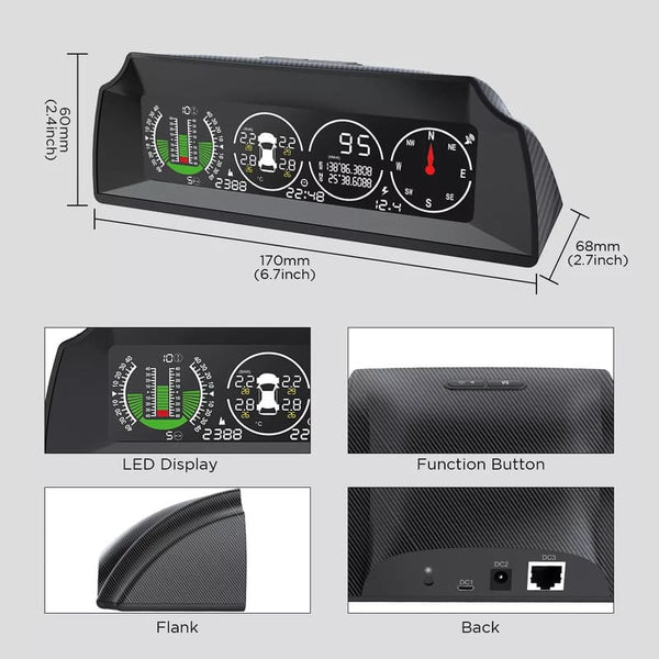 Autool 4×4 X91 Smart HUD Slope Meter