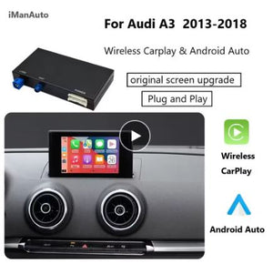 iManAuto Wireless CarPlay Android Auto-module vir Audi A3/S3 8v Q2 8P 2013-2018 