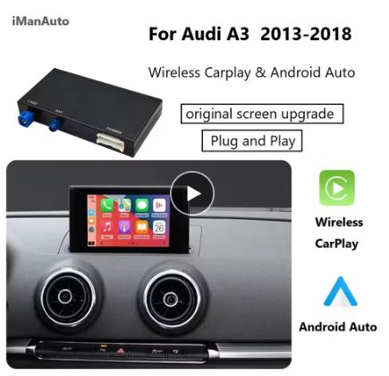 iManAuto Wireless CarPlay Android Auto Module For Audi A3/S3 8v Q2 8P 2013-2018