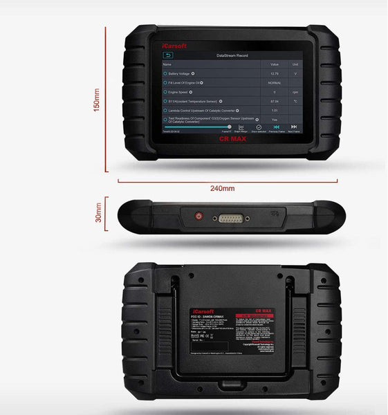 iCarsoft CR Max Multi-Brand Multi-Systems Vehicle Diagnostic Tool - Efficient Vehicle Troubleshooting