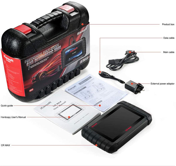 iCarsoft CR Max Multi-Brand Multi-Systems Vehicle Diagnostic Tool - Efficient Vehicle Troubleshooting