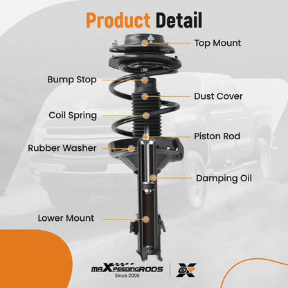 Front Suspension Shock Absorber compatible with Subaru Impreza/WRX 2008-2011 (10007729) - Electromann SA