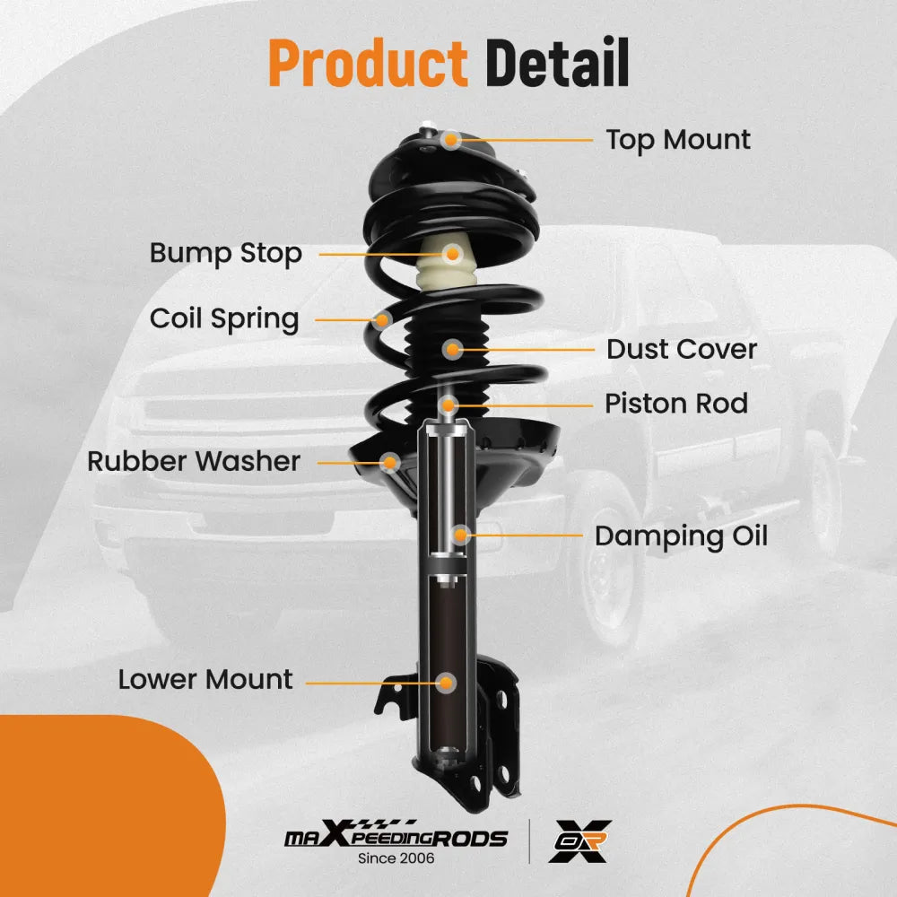 Front Suspension Shock Absorber compatible for Subaru Forester 2009 2010-2013 2.5LITER (10007726) - Electromann SA