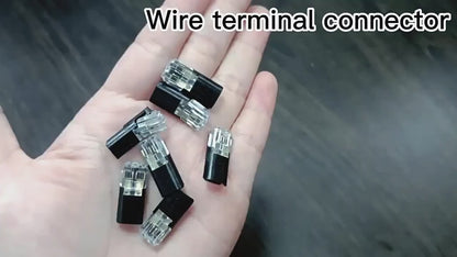 6Pc 2 Pin Waterproof Electrical Snap Connector Set