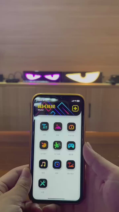 Smart LED flexible Screen Car Sticker with Scrolling Electronic Characters - Remote Control and App Controlled