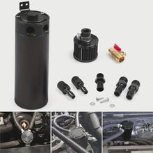 Black Extended Two-Hole Oil Breather Catch Can for Car Modifications (10008079)