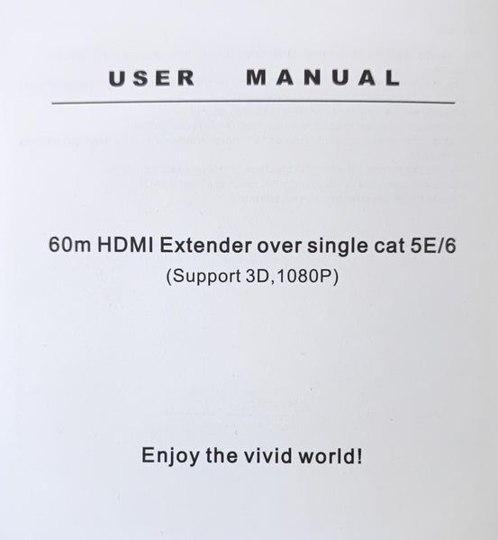 High-Quality 60m HDMI 1080P Over CAT5e/CAT6 Extender | Extend HDMI Signals up to 60 Meters